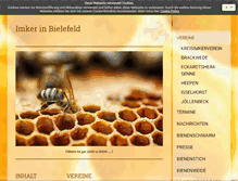 Tablet Screenshot of imker-bielefeld.de